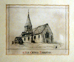 Drawing of Old Tibberton Church
